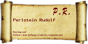 Perlstein Rudolf névjegykártya