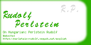 rudolf perlstein business card